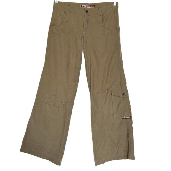 Rare KIKGIRL Vintage Straight-Leg Cargo Pants Brown Size 3 - Picture 1 of 10